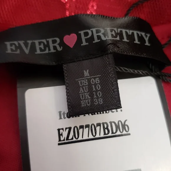 Ever Pretty Red Sequin Short Sleeve Gown for Weddings - Picture 11 of 13